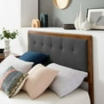 thumbnail image 3 of Willow King Wood Platform Bed With Angular Frame Walnut Charcoal MOD-6635-WAL-CHA, 3 of 13