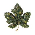 thumbnail image 2 of Hyasfey Elegant Maple Leaf Shape Brooch Shining Rhinestones Inlaid Pin Sweater Coat Badge Clothes Accessories, 2 of 8