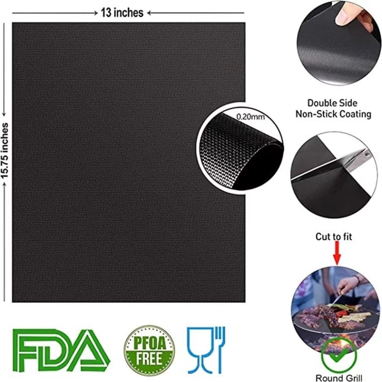 Aedavey BBQ Grill Mat Set, 5-Pack Non-Stick Mats photo 2