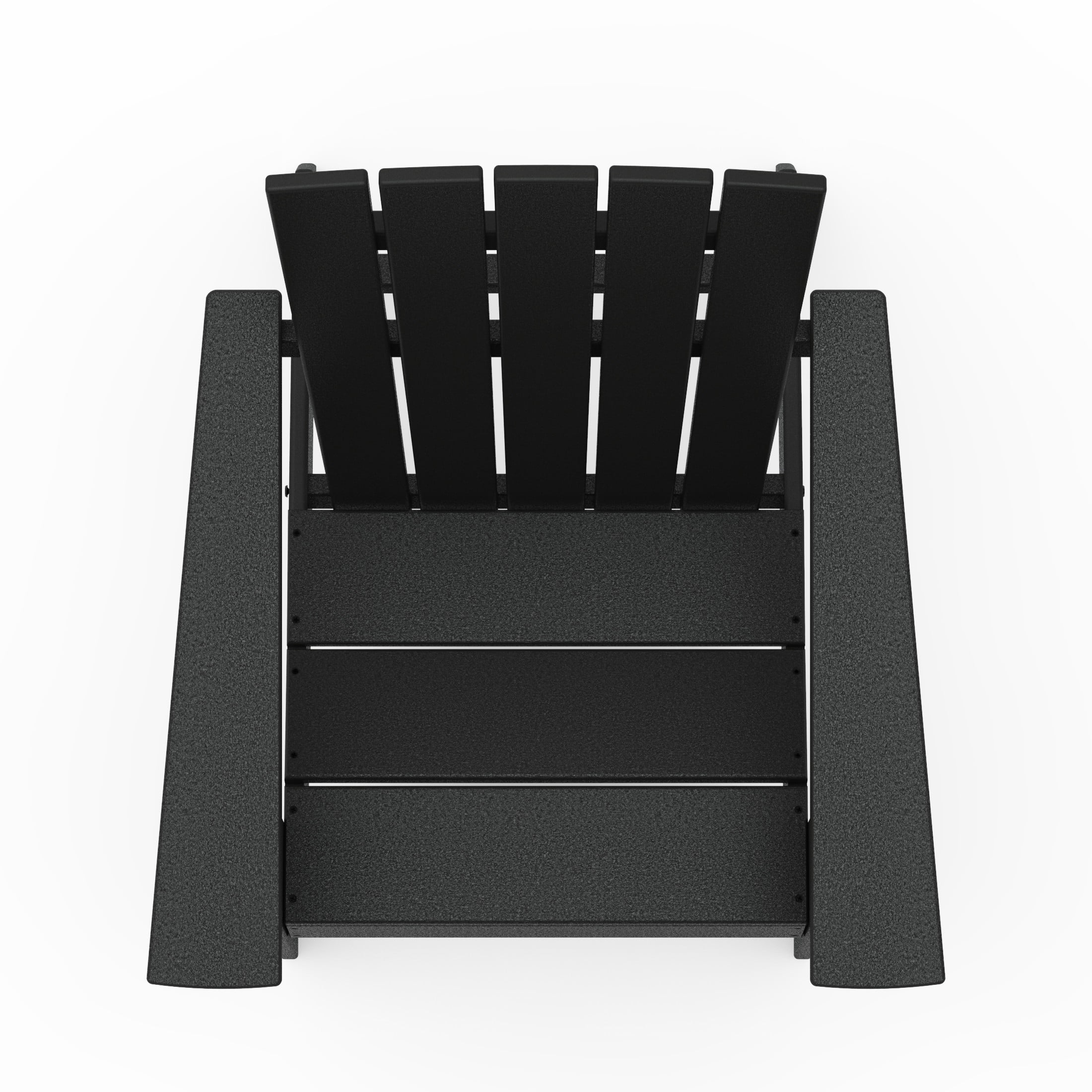 Better Homes & Gardens by POLYWOOD Southlake Outdoor Modern Adirondack Chair, All-Weather HDPE, Patio Seat, Black