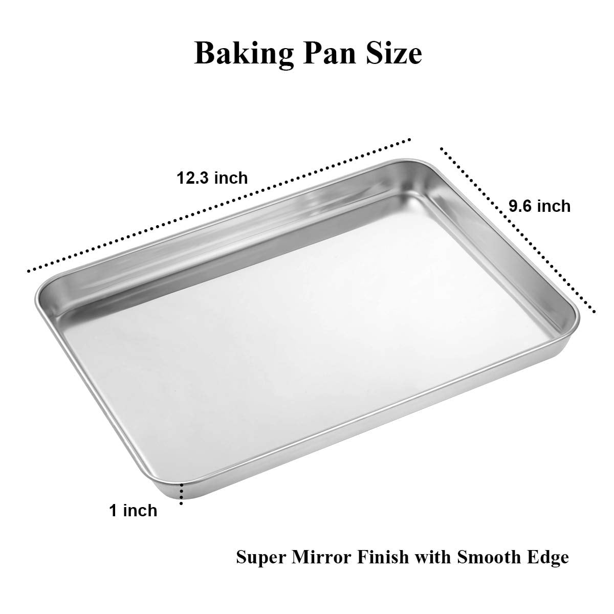 Baking Sheet With Rack Set [2 Sheets + 2 Racks]  Stainless Steel Cookie Pan Tray Cooling Size 12 X 10 1 Inch Non Toxic & Heavy Duty Easy Clean