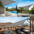 thumbnail image 5 of Tcbosik HDPE Sun Shade Sail, 12' x 12' x 12' Triangle Canopy Shade for Outdoor Patio Garden, Dark Grey, 5 of 6