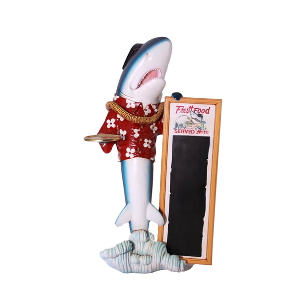 Large Shark Butler Life Size Statue
