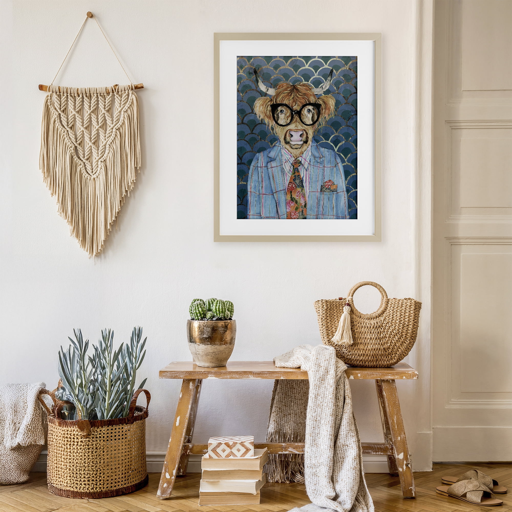 Stupell Industries Cool Highlander Portrait Birch Framed Print Under Glass, design by Svetlana Aleynikova
