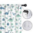 thumbnail image 4 of Blue Toned Dinosaur Pattern Insulated Teens Curtains Set Of 2, Bedroom Essentials, Toddler Room Decor 52"x84", 4 of 5