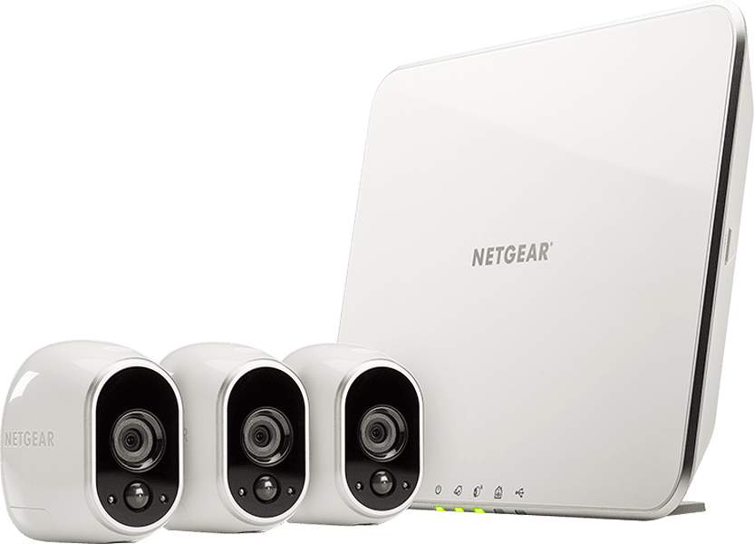 Arlo 720P HD Security Camera System VMS3330 3 WireFree Battery Cameras with Indoor/Outdoor