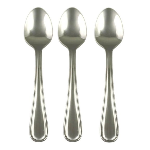Mainstays 3-Piece Fleetline Dinner Spoons Silver, Adult