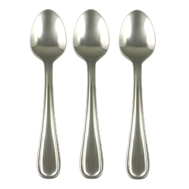 Mainstays 3-Piece Fleetline Dinner Spoons Silver, Adult