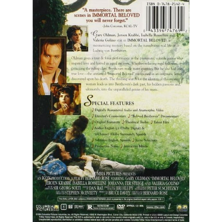 Sony Pictures Immortal Beloved DVD - Drama Starring Gary
