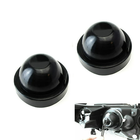 iJDMTOY (2) 95mm Rubber Housing Seal Caps For Headlight Install HID Conversion Kit, Aftermarket Headlamp or