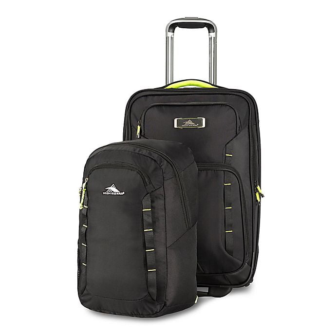 679294491 Black/Zest At8 Wheeled CarryOn With Pack N Go Backpack