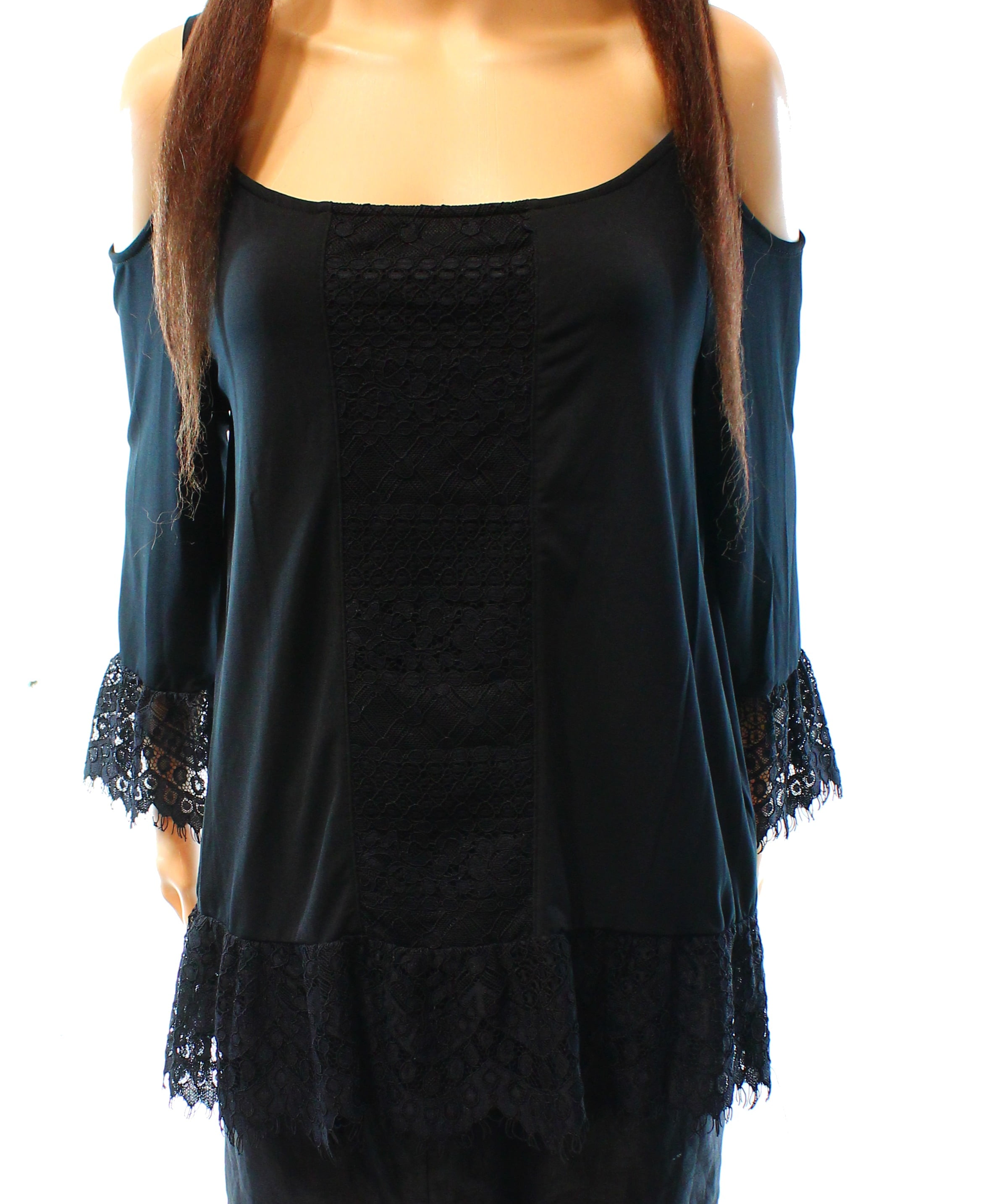 black scoop neck blouse