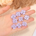 thumbnail image 4 of Unique Bargains 20 Pcs Small Flower Hair Clips Mini Flower Hair Clips for Girls Rhinestone Mini Flower Hairpin Purple, 4 of 7