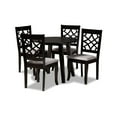 thumbnail image 2 of Baxton Studio Mya Modern and Contemporary Grey Fabric Upholstered and Dark Brown Finished Wood 5-Piece Dining Set, 2 of 6