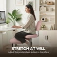 thumbnail image 4 of Waleaf Ergonomic Cross Legged Office Chair, Boucle ADHD & Meditation Chair for Adult, Lumbar Support Swivel Wide Seat, Yoga & Kneeling chair, 4 of 7