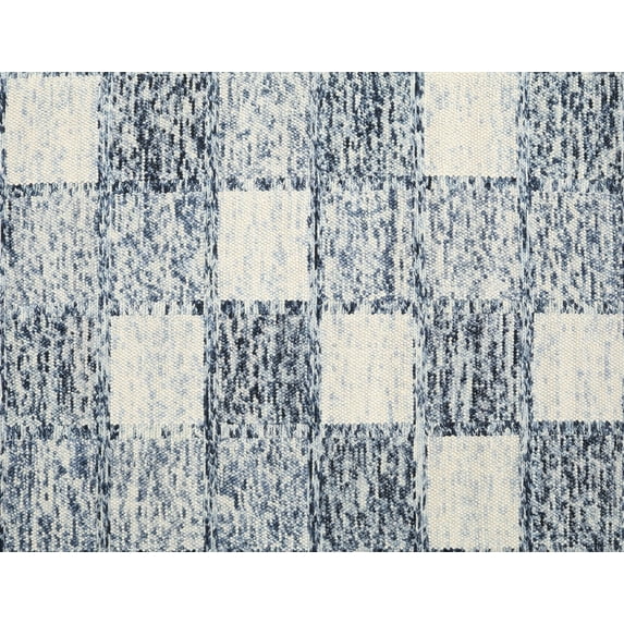Ahgly Company Indoor Rectangle Contemporary Gray Checkered Area Rugs, 4' x 6'