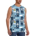 thumbnail image 2 of Balery Airplanes and Aviation Signs Men's Sleeveless Muscle Shirts Workout Tank Top, Moisture Wicking, Odor Protection-3X-Large, 2 of 8