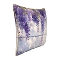 thumbnail image 2 of Zufioo Lavender Blooms Window Print Velvet Border Throw Pillow Cover, Zipper Throw Pillow Protector for Cushions Sofa Bedroom Home Decorations-16"x16", 2 of 8