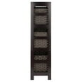 thumbnail image 6 of Leo 7-Pc Storage Shelf with 6 Foldable Woven Baskets, Espresso & Chocolate, 6 of 7
