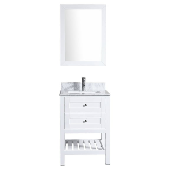 24" White Vanity Cabinet Set LV6-24W