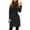 Black, variant on ICHUANYI Womens Solid Color Trench Jackets Casual Long Sleeve Lapel Long Coats with Pocket Belt Fall Winter Fashion Outwear