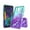 Teal/Purple, variant on LG Aristo 4 /4 Plus Phone Case, Liquid Floating Glitter Quicksand Bling with Spot Diamond Cover - Purple/Pink