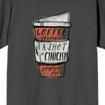 thumbnail image 2 of Gilmore Girls Luke's Cafe Coffee Sketchy Art Women's Charcoal Graphic Short Sleeve Crew Neck Tee-Medium, 2 of 3
