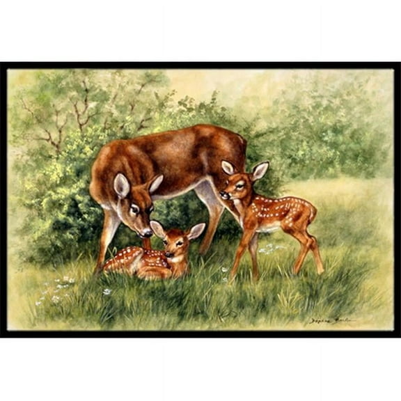 Carolines Treasures Deer by Daphne Baxter Indoor or Outdoor Mat- 24 x 36