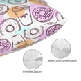 thumbnail image 3 of Fotbe Donuts and Coffee Funda de Almohada Decorativa Estilo Occidental, Lujo en Algodón, Fundas para Almohadas King, Cojín Estampado para Decoración del Hogar-16"x24", 3 of 6