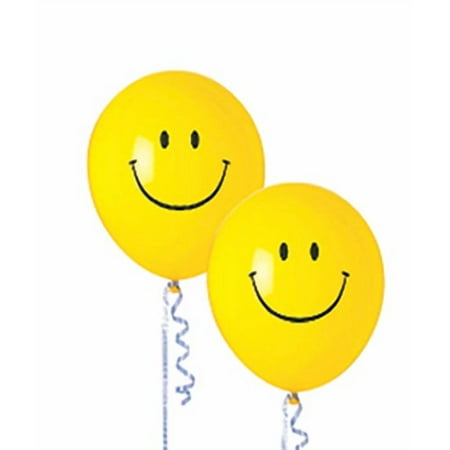 Smiley Face Latex Balloons