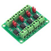4 Channel Control Board Featuring Optocoupler Isolation And Output Levels Selection For Electronic Components