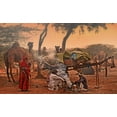 thumbnail image 2 of Urlings, Lou 14x10 Black Ornate Wood Framed with Double Matting Museum Art Print Titled - End Of The Day, 2 of 4