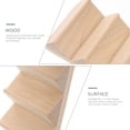 thumbnail image 5 of Onaparter 1PC 1/12 Mini House Staircase Miniature Wooden Stairs Without Handrail DIY Accessory （As Shown）, 5 of 6