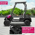 thumbnail image 5 of 24V 2 Seater Kids Ride on Car, 4WD Golf Cart with Parent Remote Control, 4x4 Motors Ride on Truck with Roof, Toddler Electric Vehicle with Storage Box, Foot Pedal, Music Player, Lights, Rose Pink, 5 of 9