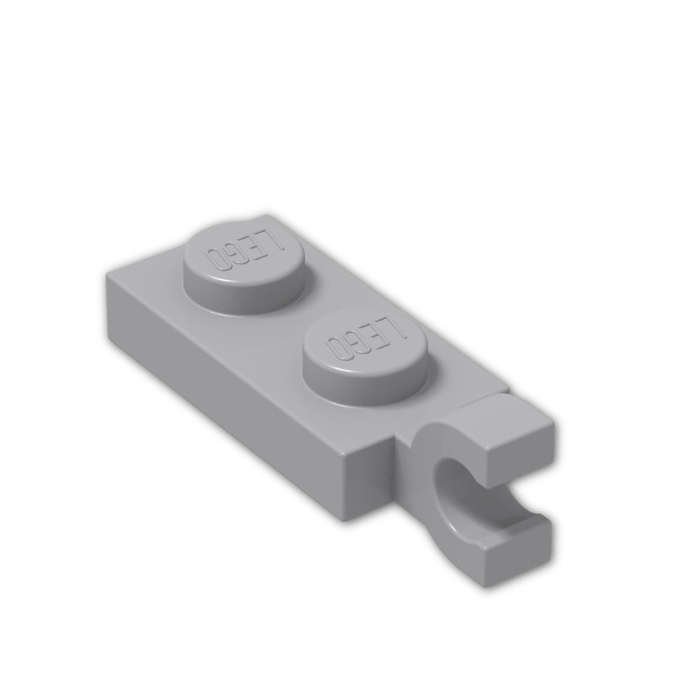 Modified 4 x 4 Clips Horizontal Dark Bluish Gray 25 NEW LEGO Plate