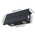 thumbnail image 3 of Lámpara de Pared Solar Recargable con Sensor de Movimiento Jnn250206001 | Luz Led de Seguridad para Jardín Exterior de 3 Lados | Resistente Al Agua Ip65 | Panel de Polisilicio de Carga Rápida | Ilumi, 3 of 6