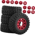 thumbnail image 4 of 4 Pieces Toy Car Wheels Tires RC Car Part Rubber Material for 1/10 Short Course Truck Slash W285 Model, 4 of 9