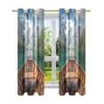 thumbnail image 7 of Yayeee Window Curtains Light Filtering 63"x42" Grommet Panel Pair Home Living Room Decor, Lake, 7 of 7