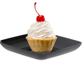 thumbnail image 5 of Crown Display Plastic Mini Square Dessert/Appetizer Plates 2.5 Inch. x 2.5 Inch. (Black) - 100 Ct, 5 of 8