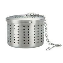 Gnmfd 304 Stainless Steel Seasoning Tea Filter, Bucket Shape Hot Pot Soup Spice Strainer for Kitchen, Fine Mesh Cooking Herb Infuser for Brewing Tea, Soup, Marinades, Home Culinary Flavor Enhancer