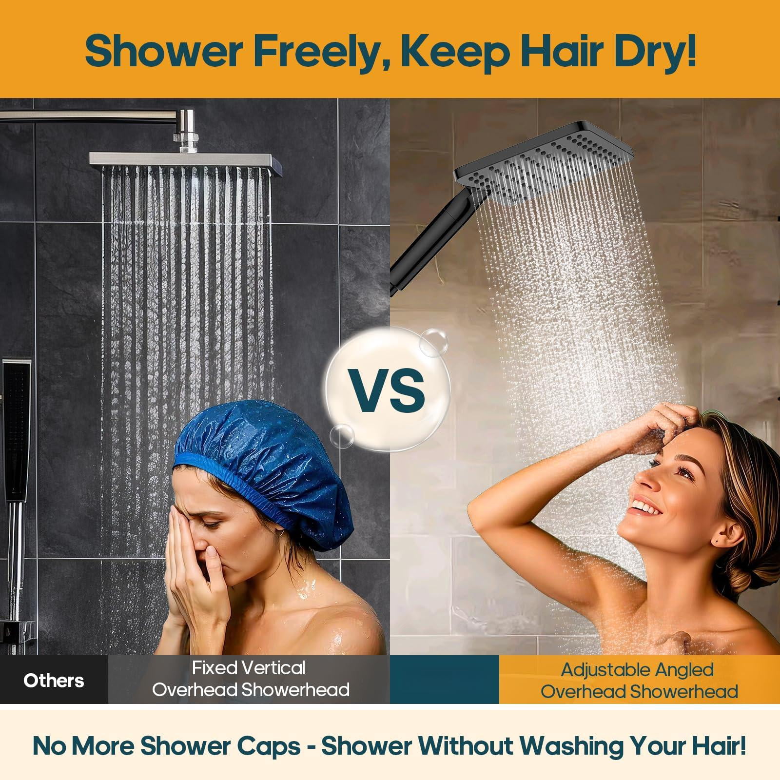 Filtered Shower Head With Handheld Combo High Filters 10 Inch Rain Height Adjustable Dual Water Softener For Hard - Removes Chlorine