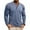 Blue, variant on Puntoco Men's Casual Polo Shirts Classic Button Basic Long Sleeve Shirt Solid Color Cotton Tees Stylish Tops Khaki 10(XL)