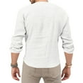 thumbnail image 4 of IROINNID Plain Long Sleeve Shirts for Men Loose Formal Solid Color Shirt Top Turndown Collar Blouse & Shirt ,White, 4 of 7