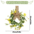 thumbnail image 3 of Yellow Bloom And Eucalyptus Wreath, Spring Summer Flower Door Hanger, Artificial Bloom Wreath for Wedding Decoration, Front Door Seasonal Decor, Home Wall Window Ornament, Small Flower Wreath *1, 3 of 9