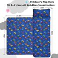 thumbnail image 5 of Monster Cartoon Truck Blue Pattern Teens Toddler Nap Mat with Pillow, Sleeping Mat Bag for Preschool Daycare 59"x22", 5 of 6