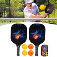 thumbnail image 3 of Set de Paletas de Pickleball, Ergonímico 2 Raquetas de Pickleball Set absorción de Sudor absorción de Agarre de Agarre 4 Bolas para Abrenamiento, 3 of 7