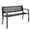 Black01, variant on HAIMULI Anti-Rust Metal Bench Garden Bench with Back, All Weather Resistant Porch Benches for Outdoor Cast Iron Steel Frame Chair Waterproof, Red, 500 lbs
