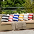 thumbnail image 4 of Waterproof Striped Throw Pillow Covers Polyester Linen Garden Farmhouse Cushion Cases for Patio Tent Balcony Couch Sofa 18x18inch, 4 of 5
