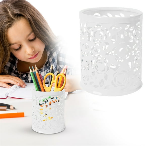 Meiiso Tool Series, Pen Holder A, Mesh Pen Holder Round & Square Metal Desk Organizer for /Study groups, Clearance!