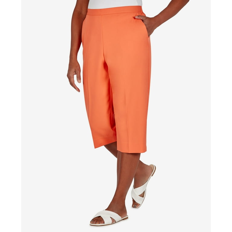 Alfred dunner capris elastic deals waist
